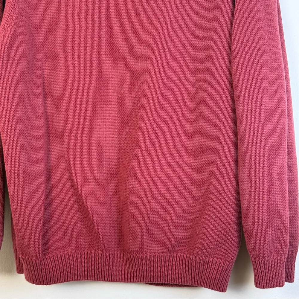 Reel Legends Men‎ Maroon V-Neck Sweater Fisherman 100% Cotton Ribbed Knitwear XL